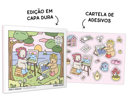 Isso e aquilo (This & That) – Livro de colorir oficial Bobbie Goods – Edição em capa dura com cartela de adesivos