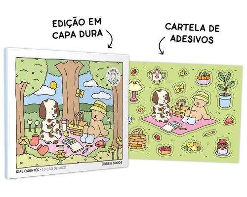 Dias quentes (Spring-Summer): Livro de colorir oficial Bobbie Goods – Edição em capa dura com cartela de adesivos