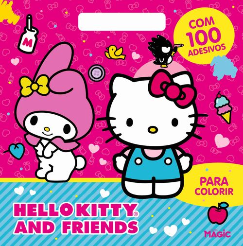 Hello Kitty - Colorir com alça e 100 adesivos