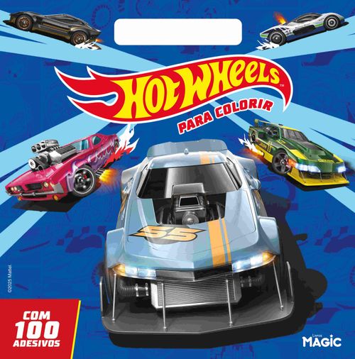 Hot Wheels - Colorir com alça e 100 adesivos