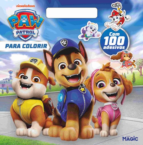 Patrulha Canina - Colorir com alça e 100 adesivos