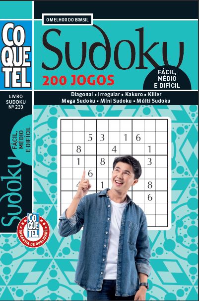 Livro Coquetel Sudoku 233 | 200 jogos