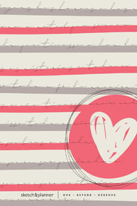 Sketch & Planner - Coração listrado