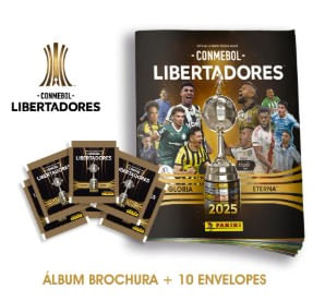 Kit CONMEBOL LIBERTADORES STK 2025 - Álbum Capa Cartão + 10 Envelopes