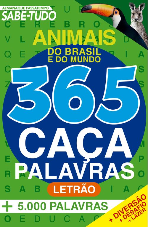 Almanaque Passatempos Sabe-Tudo 365 Caça-Palavras - Animais do Brasil e do Mundo