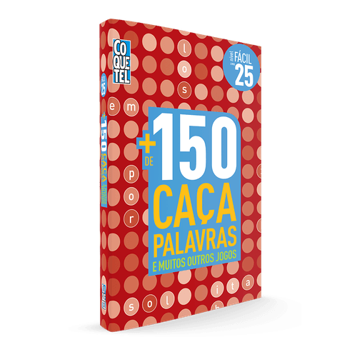 Livro Mais 150 Caça palavras nível fácil Ed 25