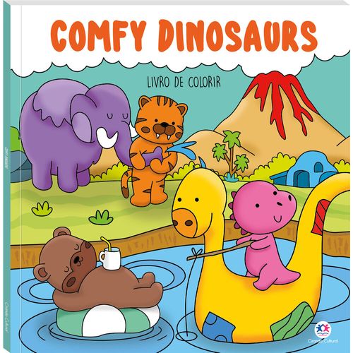 Comfy Dinosaurs - Para Colorir