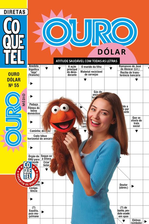 Palavras-Cruzadas Diretas Coquetel Ouro Dólar 55