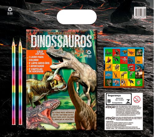 Dinossauros Brincadeira de Colorir