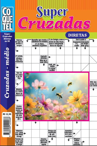 Livro Diversão Super Palavras-Cruzadas Diretas 30
