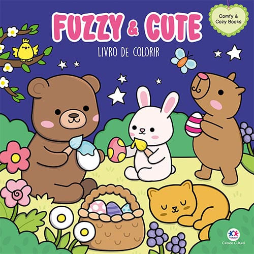 Fuzzy and Cute - Livro de Colorir
