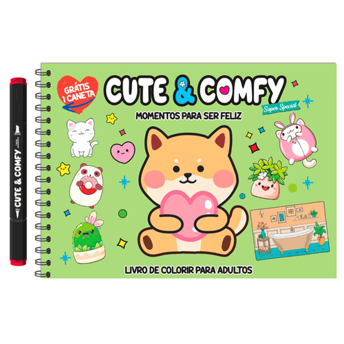 Cute & Comfy Super Special - Livro de Colorir Adulto - Momentos para ser Feliz