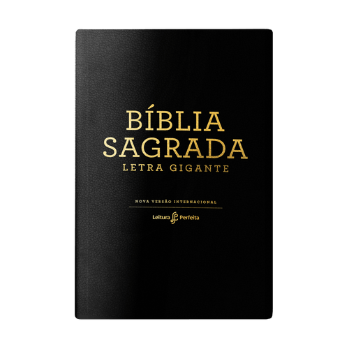 Bíblia NVI, Capa luxo preta, Letra Gigante, Leitura Perfeita