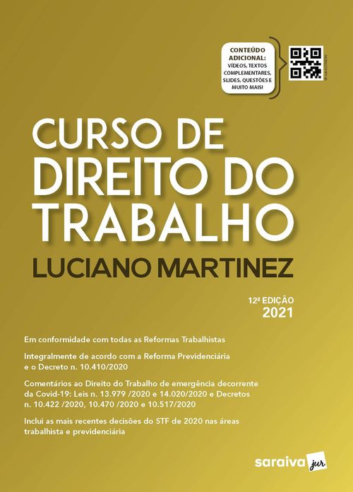Curso de Direito do Trabalho - 12ª Edição 2021