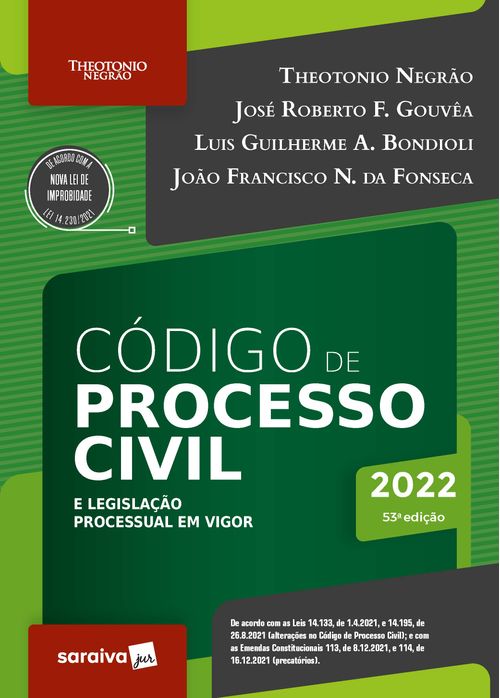 Código de processo civil e legislação processual em vigor - 53ª edição 2022