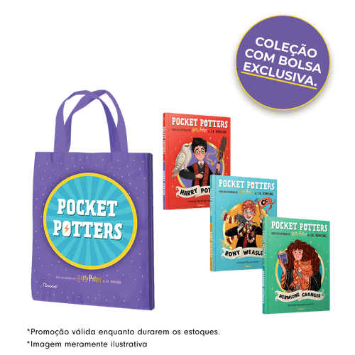 Coleção Pocket Potters (3 livros com sacola)