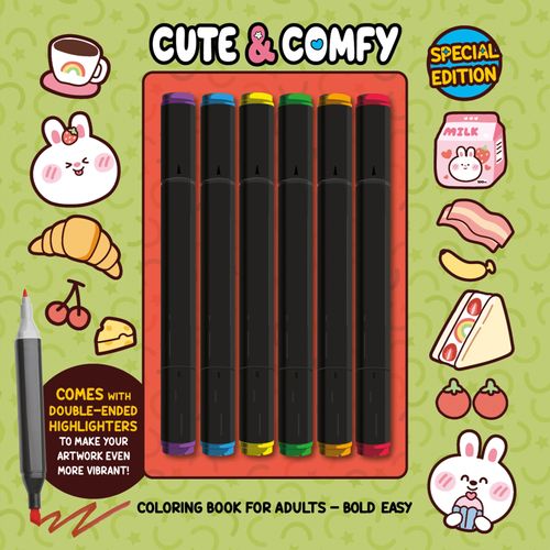 Cute & Comfy Coloring Book for Adults - Bold Easy - Special Edition - Livro de Colorir Adulto