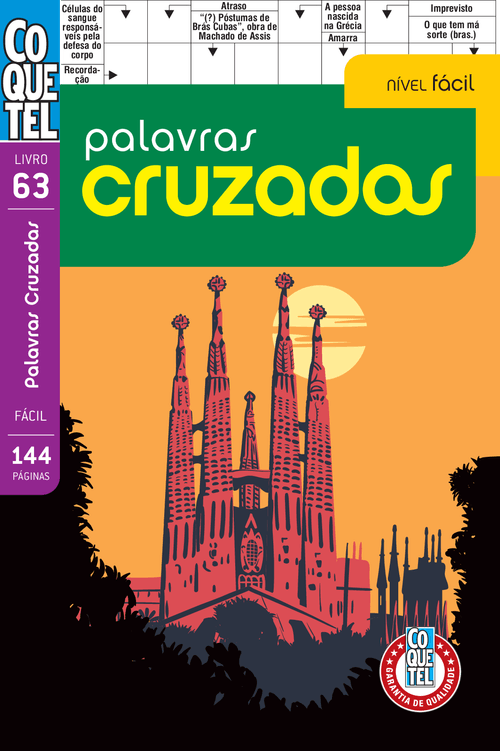 Livro Coquetel Palavras Cruzadas Nível Fácil Ed 63
