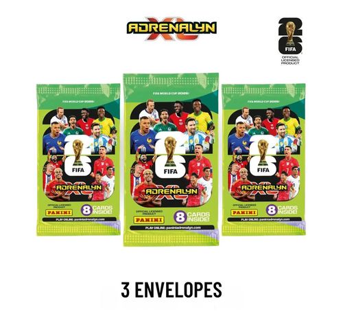 KIT COM 3 ENV Copa do Mundo 2026 ENV C 24 CARDS ADRENALYN XL